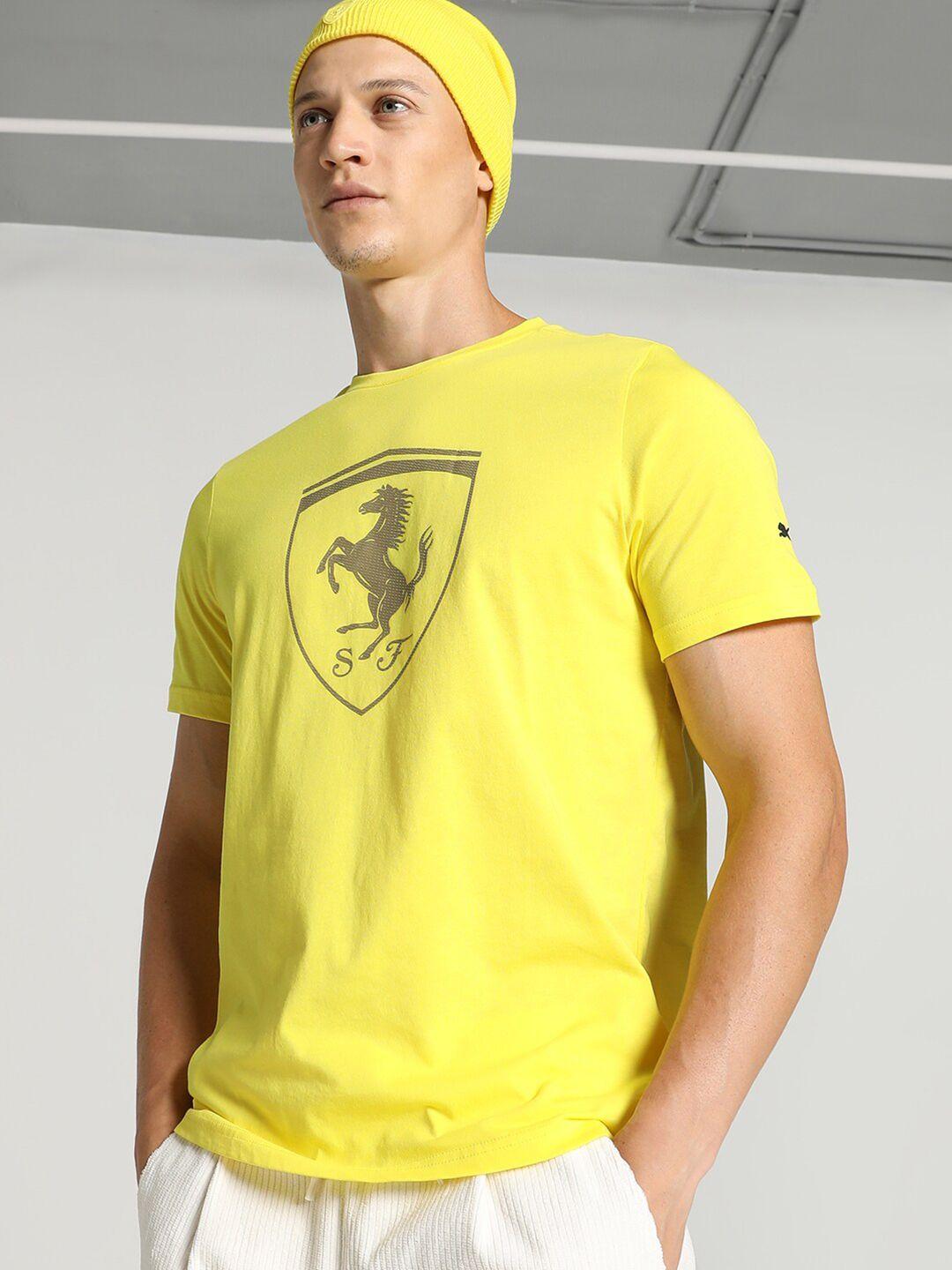 puma motorsport graphic printed round neck cotton t-shirt