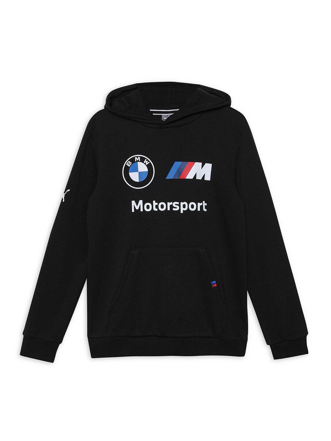 puma motorsport kids typography printed motorsport hooded cotton sweatshirt