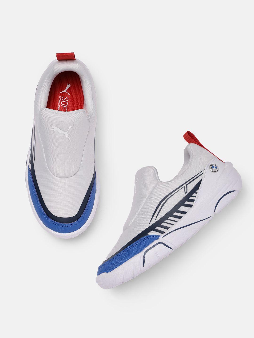 puma motorsport kids white bmw mms bao kart slip-on sneakers