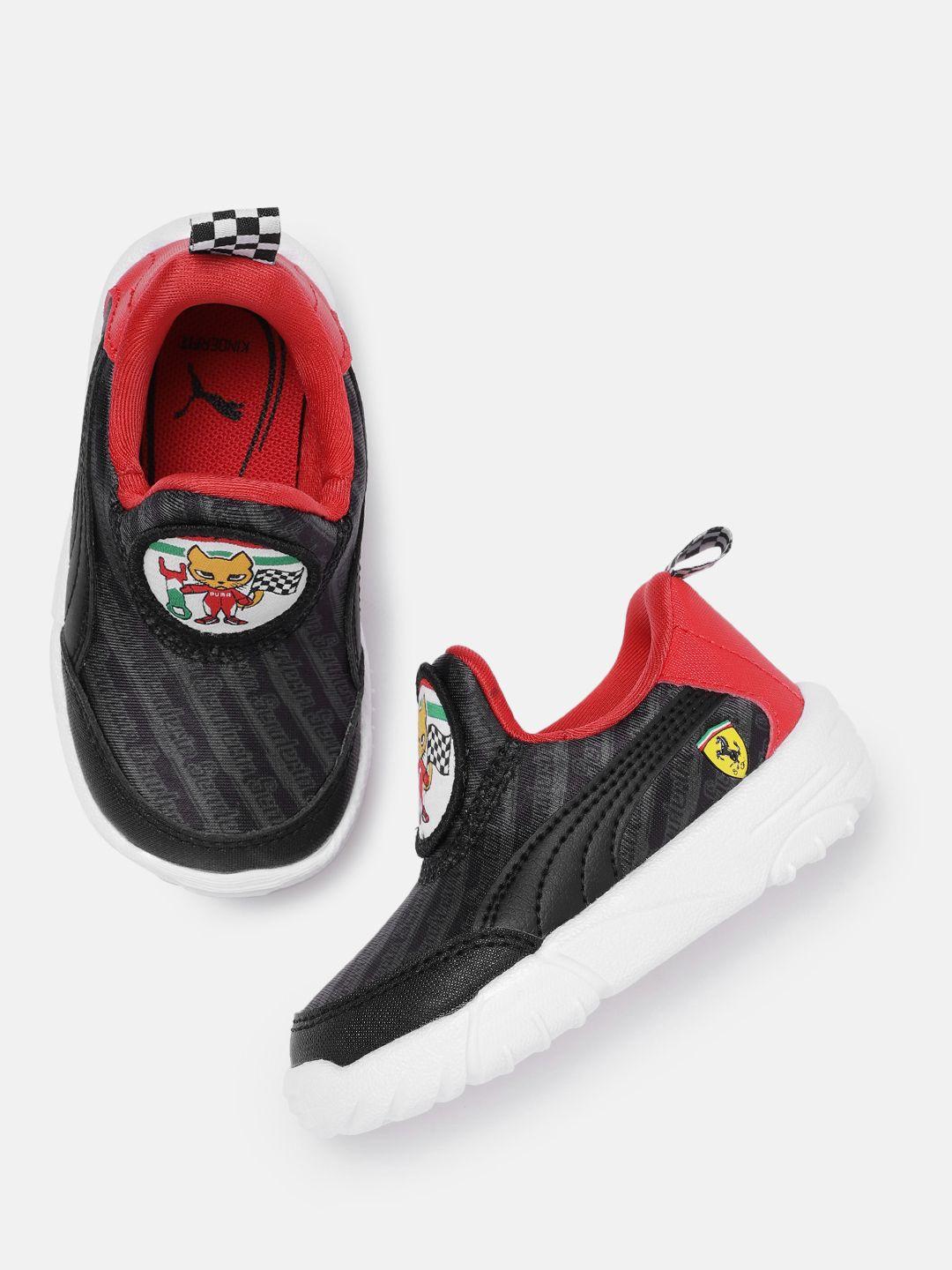 puma motorsport kids woven design scuderia ferrari bao kart sneakers