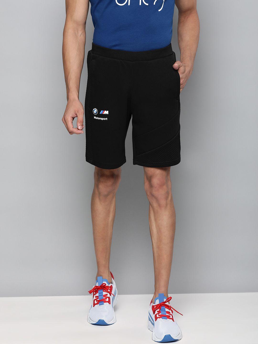 puma motorsport men black bmw motorsport sweat sports shorts