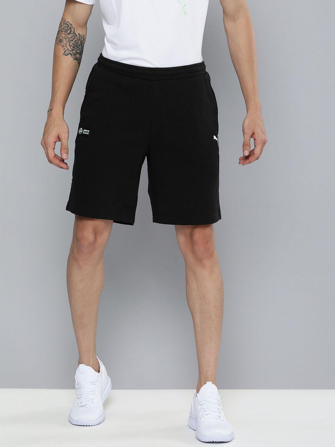 puma motorsport men black mercedes f1 essentials  sustainable shorts