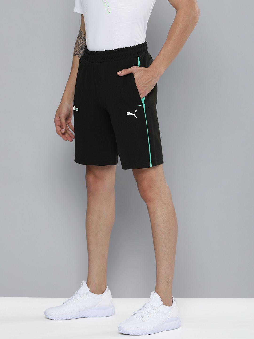 puma motorsport men black mercedes f1 sports sustainable shorts