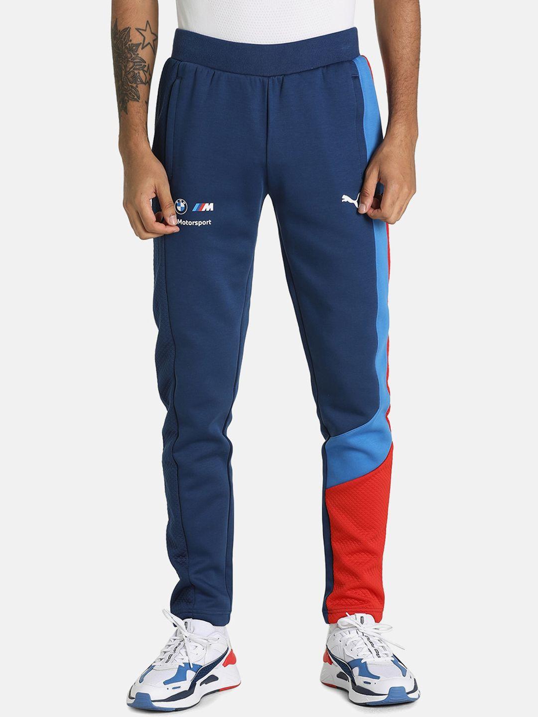 puma motorsport men blue bmw m track pants