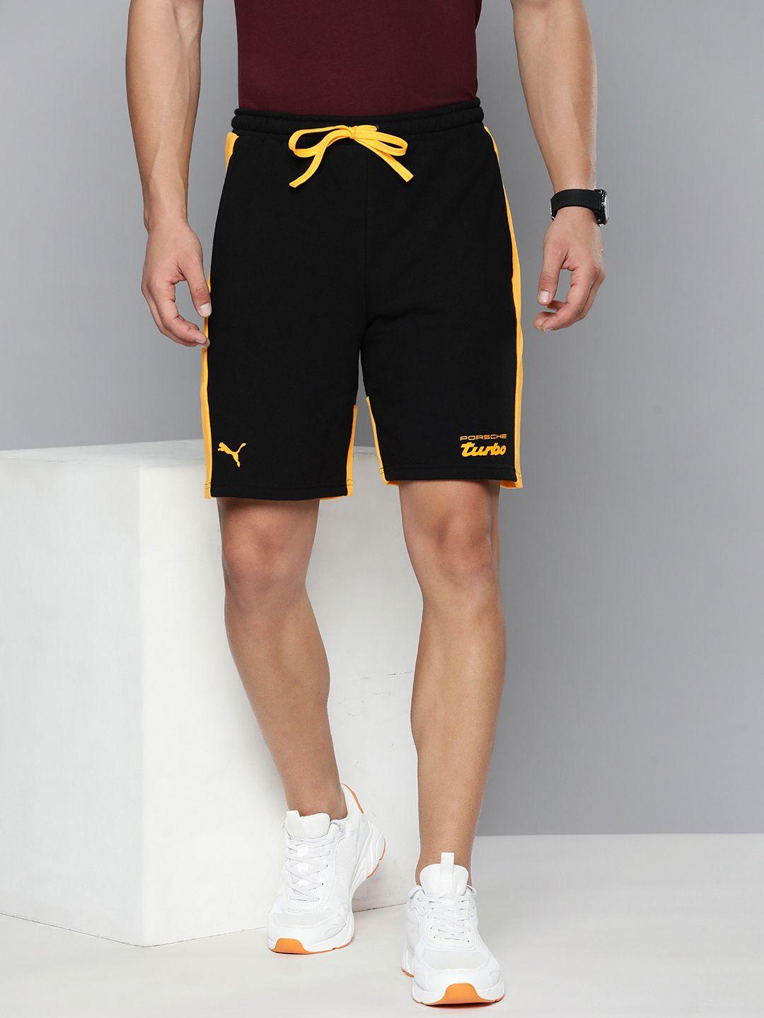 puma motorsport men porsche legacy sweat colourblocked sports shorts