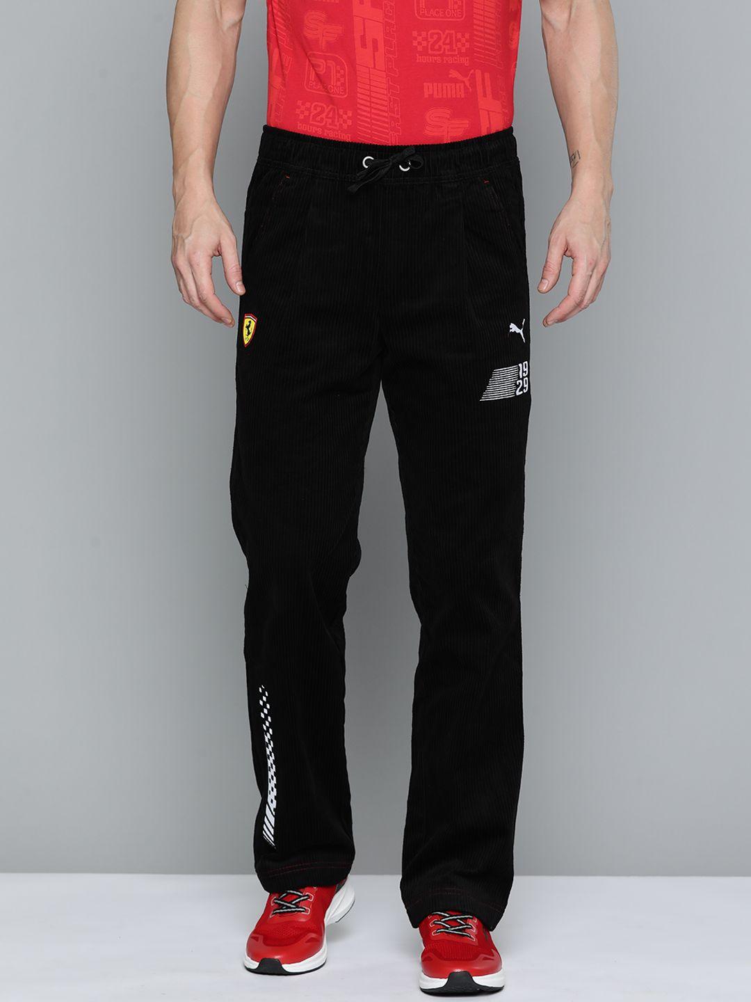 puma motorsport men scuderia ferrari race garage corduroy track pants