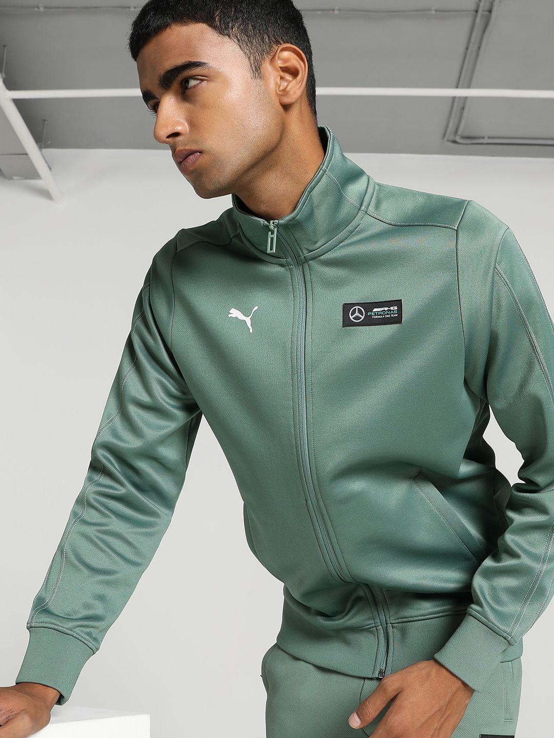 puma motorsport mercedes-amg petronas mt7 track mock collar sporty jacket