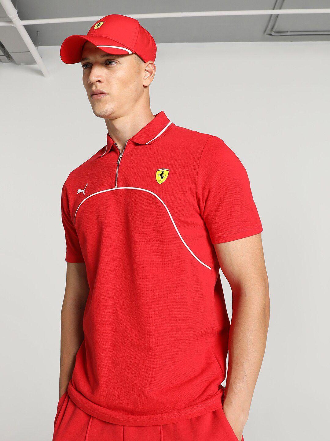 puma motorsport polo collar cotton t-shirt