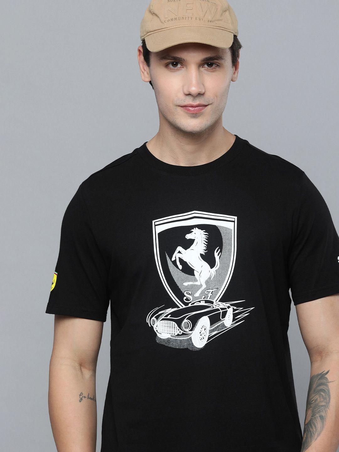 puma motorsport printed ferrari race big shield tonal t-shirt