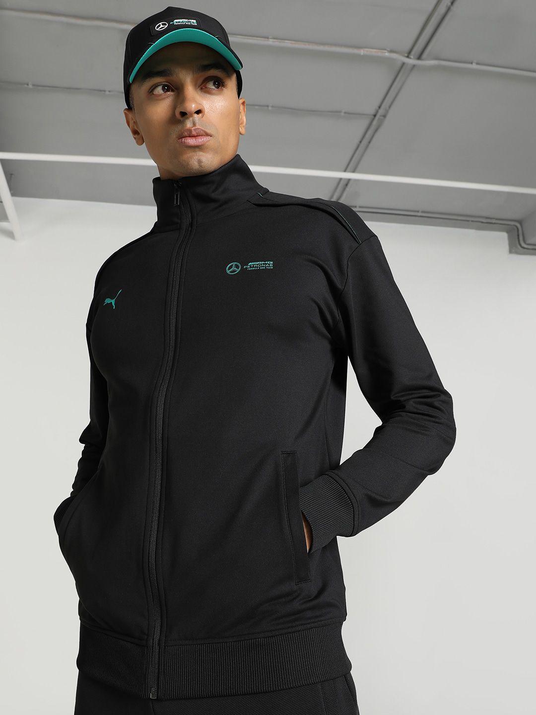 puma motorsport printed mercedes-amg petronas cloudspun track sporty jacket