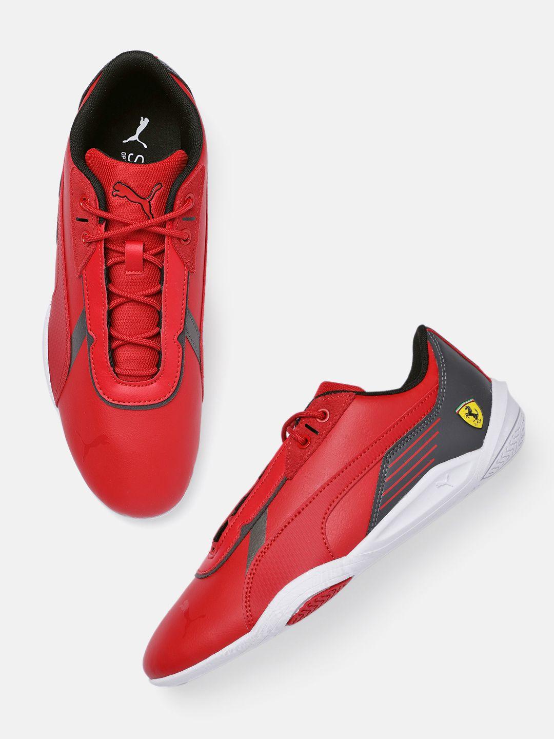 puma motorsport unisex red solid ferrari r-cat machina sneakers