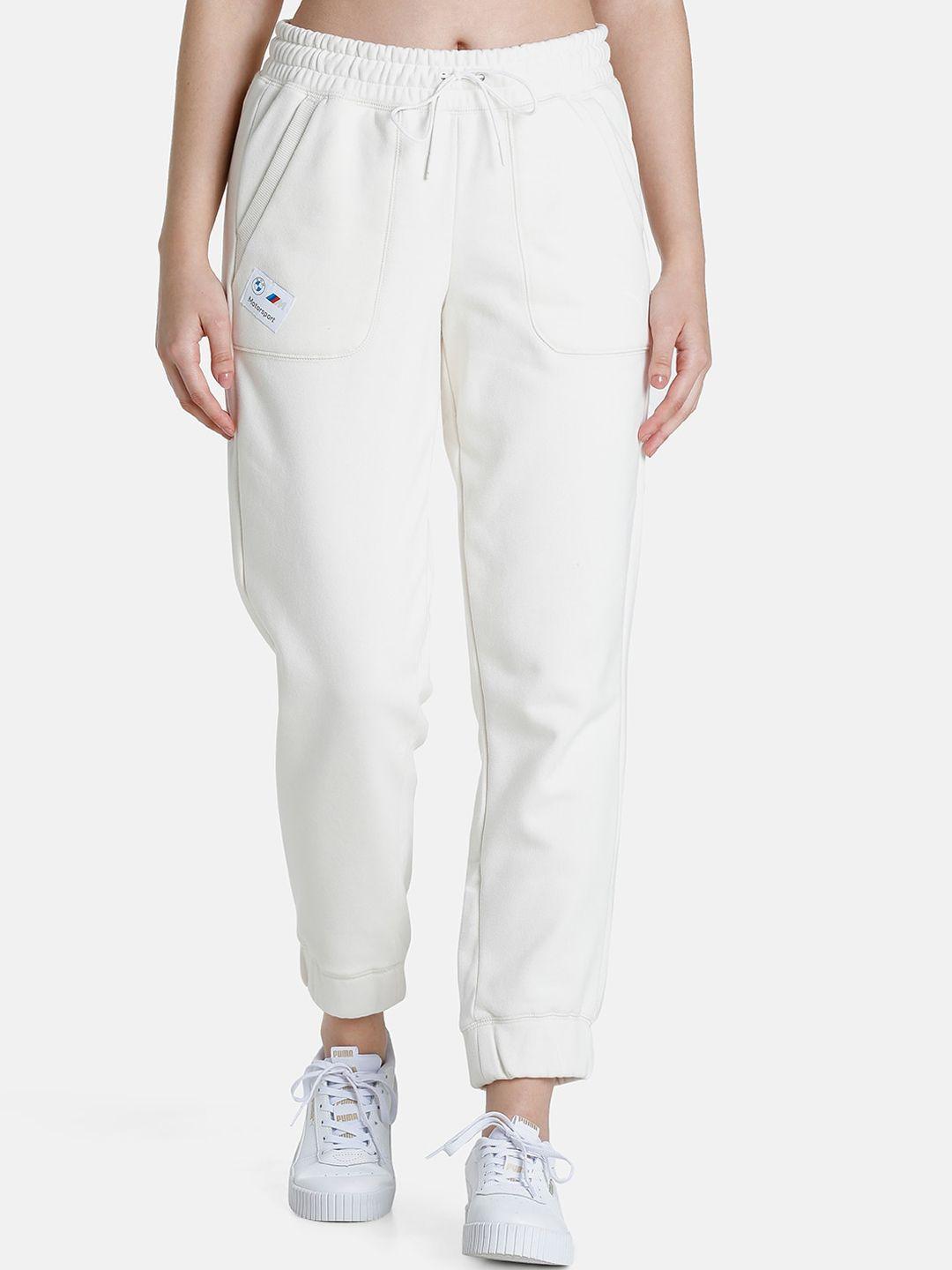 puma motorsport women white bmw m motorsport cotton track pant