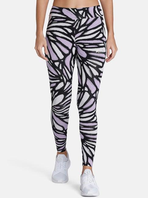 puma multicolor printed mid rise tights