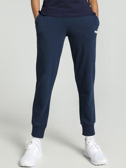 puma navy logo print sports joggers