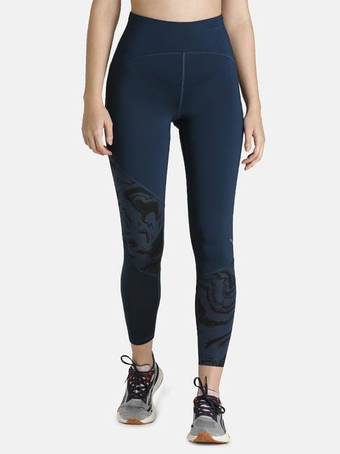 puma navy mid rise tights