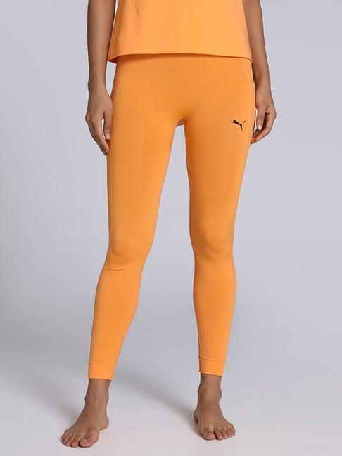 puma orange high rise tights