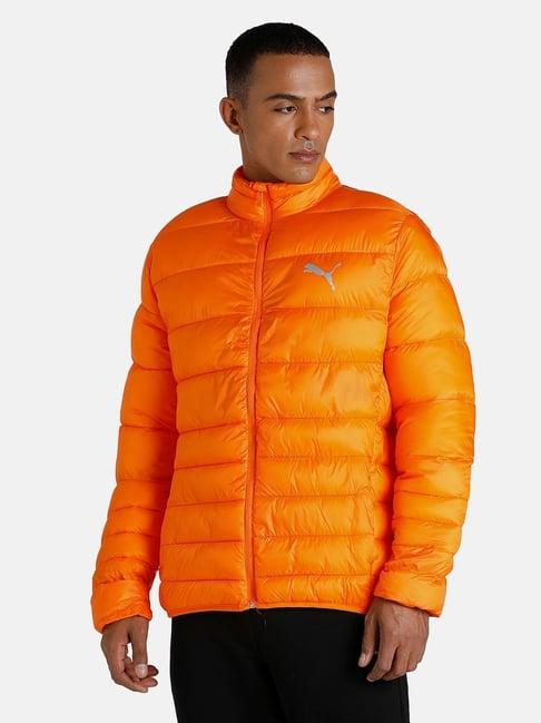 puma orange regular fit quilted jacket