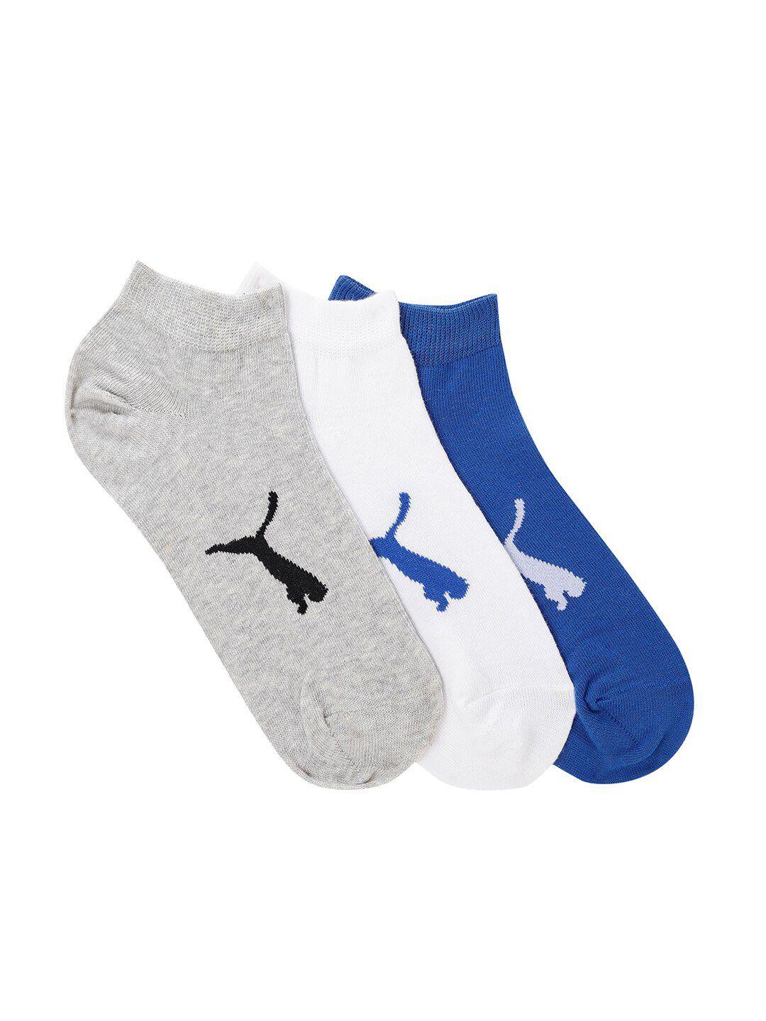 puma pack of 3 brand logo-printed sneakers socks