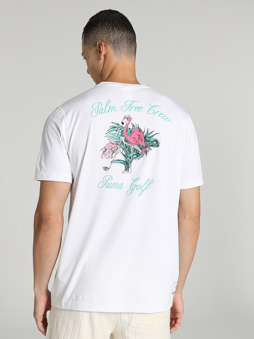 puma palm tree crew printed t-shirt