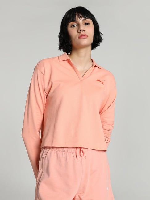 puma peach cotton sports t-shirt