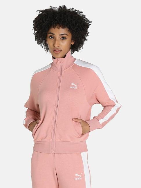 puma peach regular fit jacket