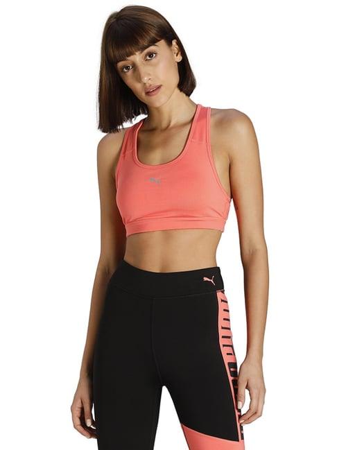 puma peach training bra