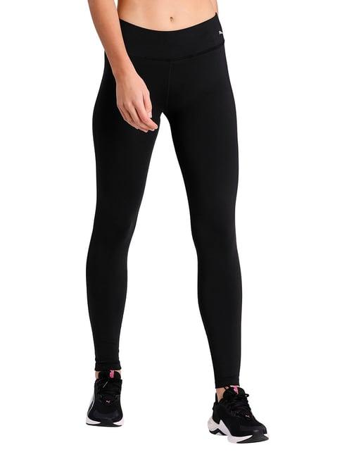 puma performance essentials black regular fit tights