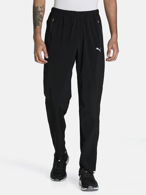 puma performance essentials black regular fit trackpants