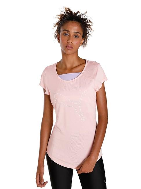 puma performance heather cat pink t-shirt