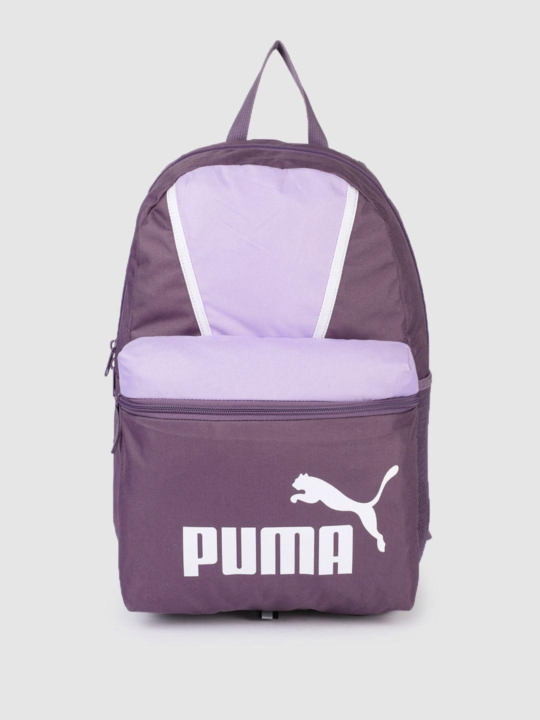 puma phase blocking brand logo printed backpack