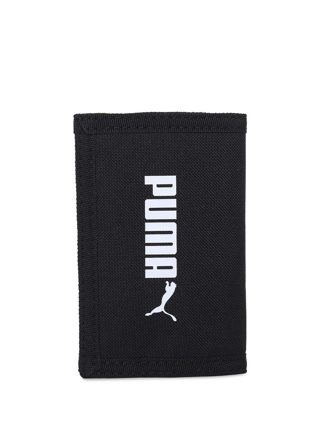 puma phase logo printed two fold wallet