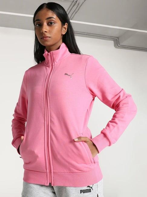 puma pink cotton regular fit jacket