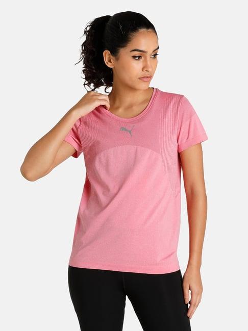 puma pink crew neck t-shirt