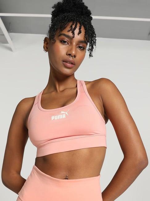 puma pink full coverage sports bra