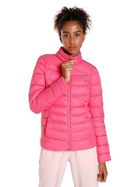 puma pink logo print jacket