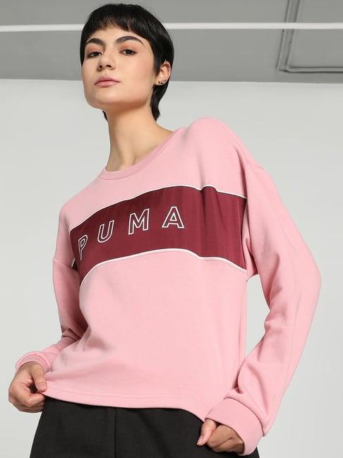 puma pink printed sweatshirt