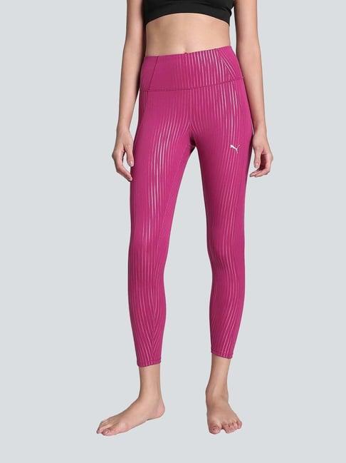 puma pink printed tights