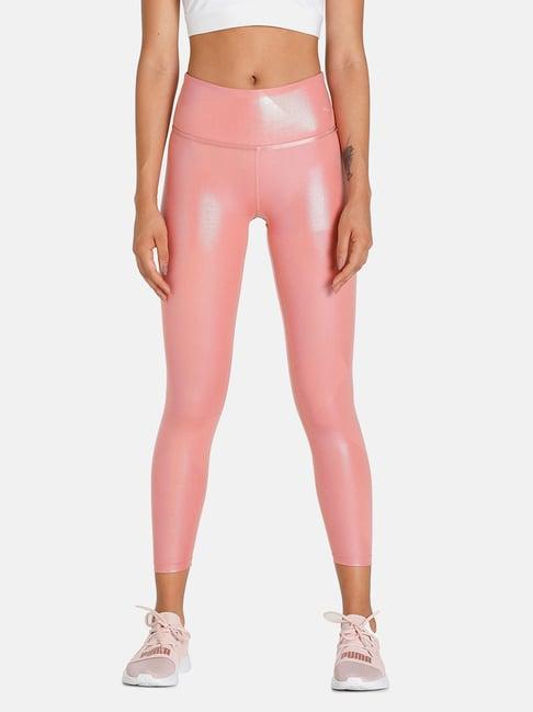 puma pink regular fit tights