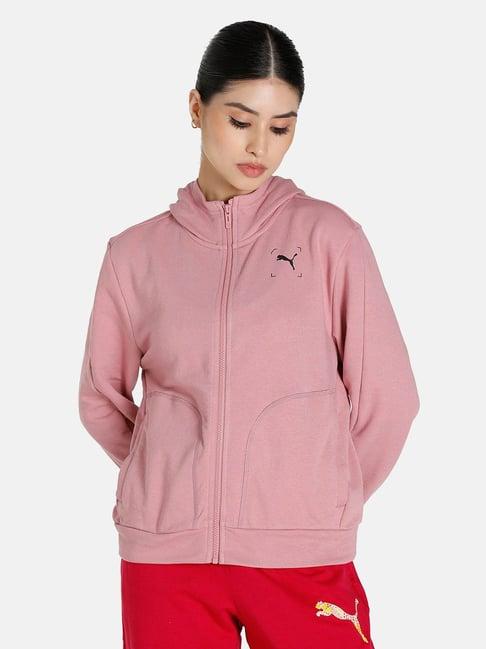 puma pink relaxed fit hoodie