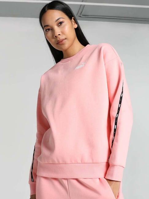 puma pink relaxed fit sweatshirt