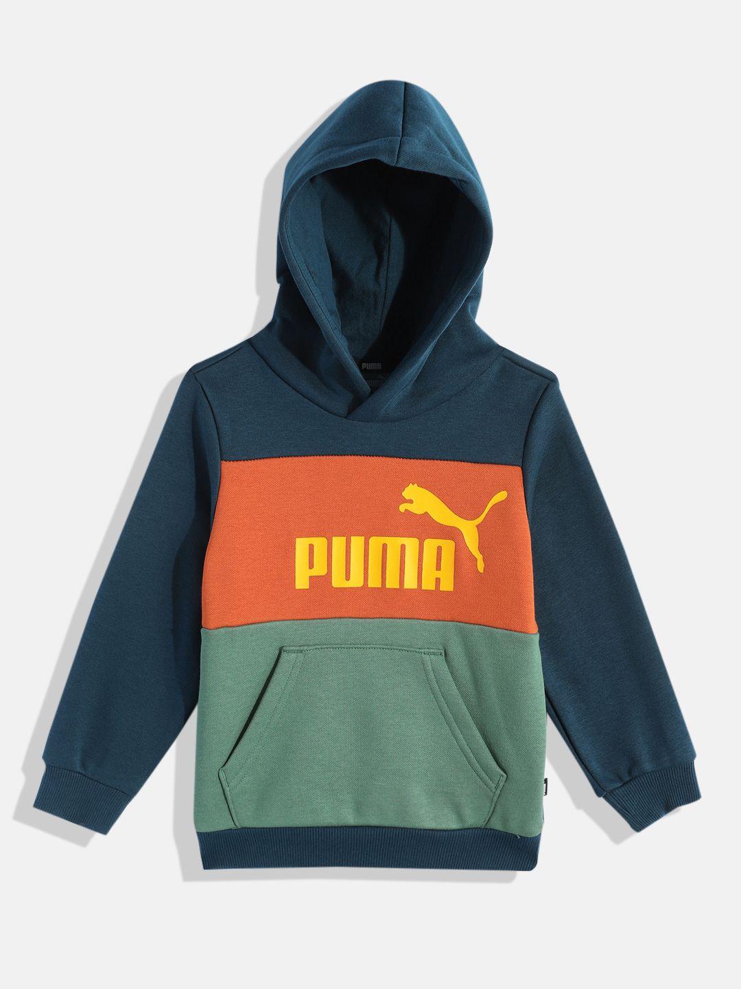puma printed hooded sweatshirt