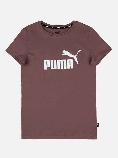 puma purple cotton logo tee