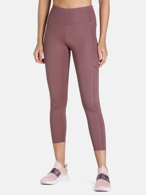 puma purple mid rise tights