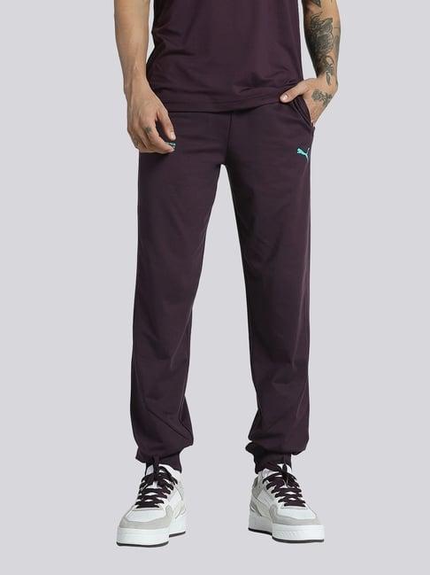 puma purple regular fit sports joggers