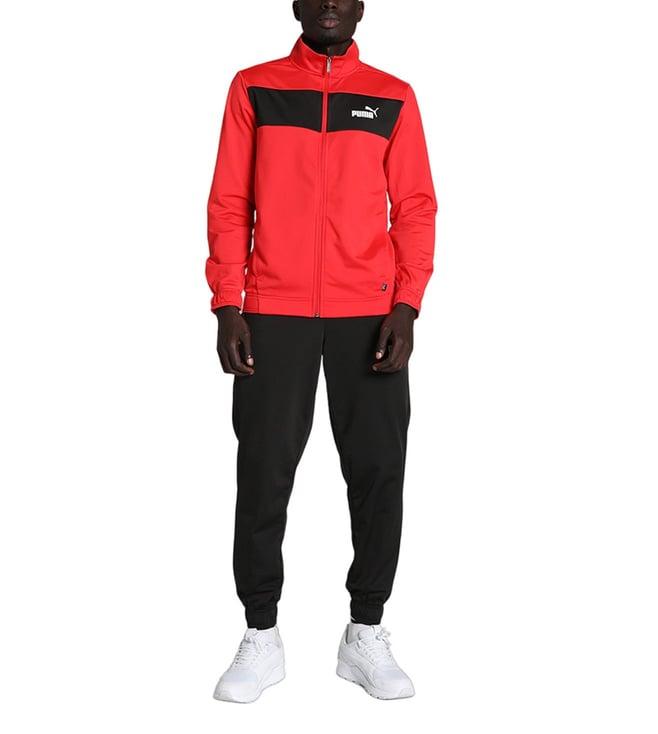 puma red classic regular fit tracksuits