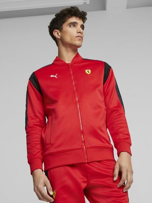 puma red regular fit sports jacket