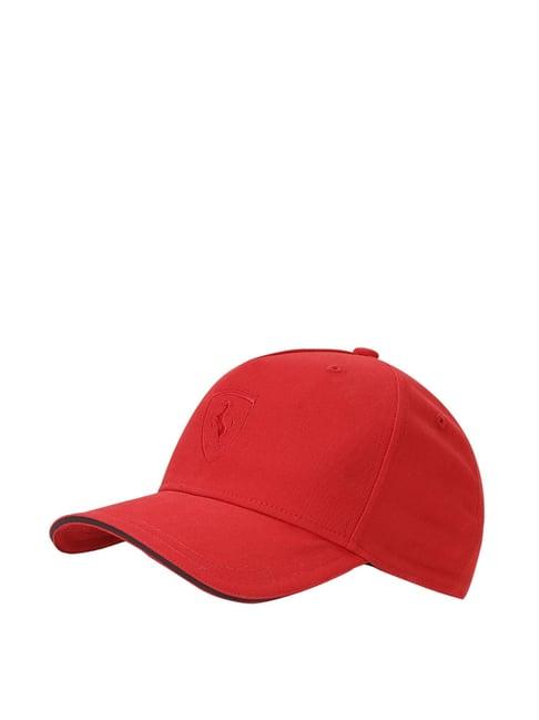 puma red solid baseball cap