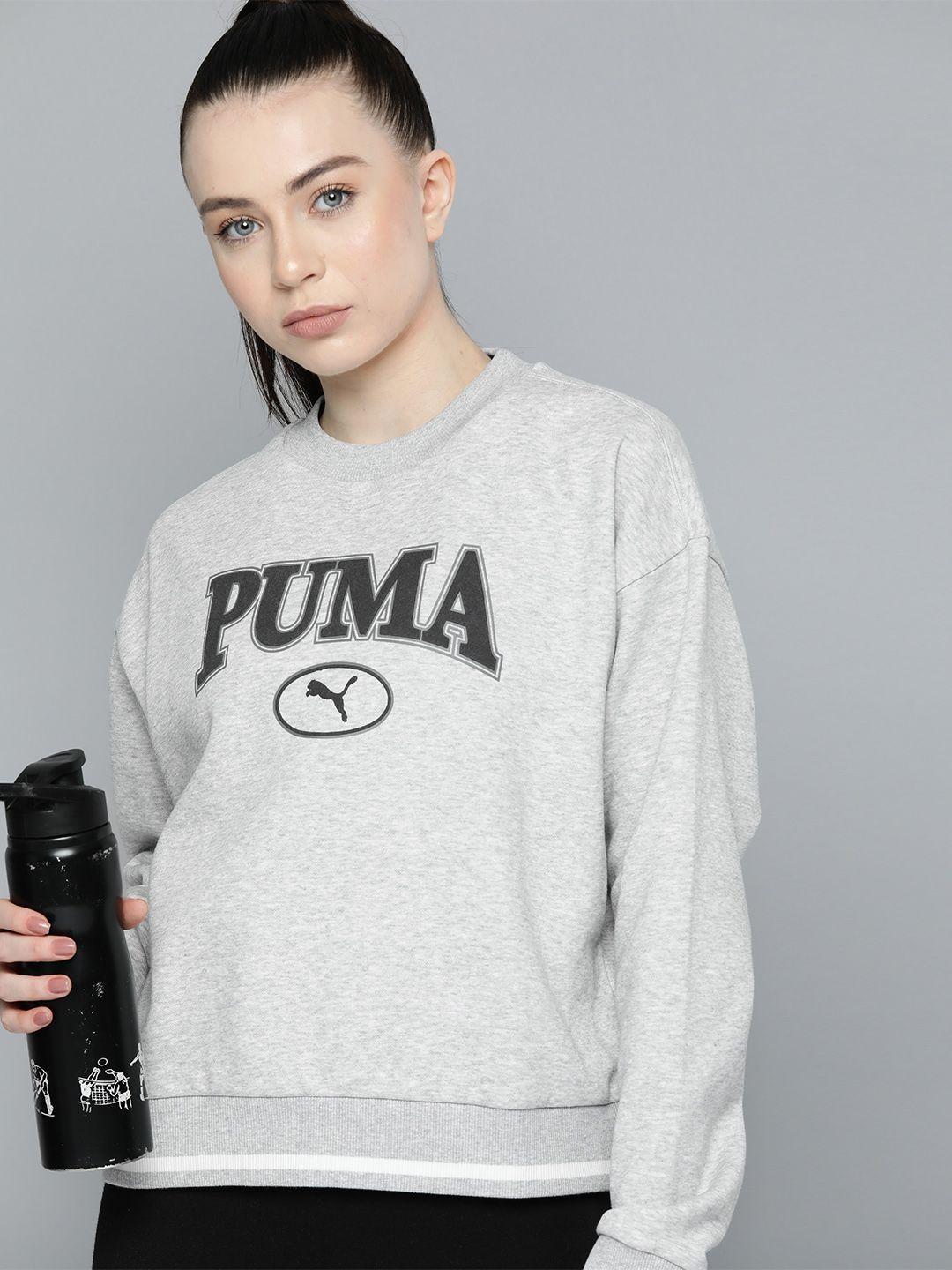 puma relaxed fit squard printed sweatshirt