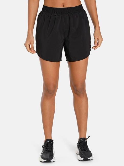 puma run fav woven black polyester sports shorts