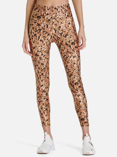 puma safari glam brown animal print tights